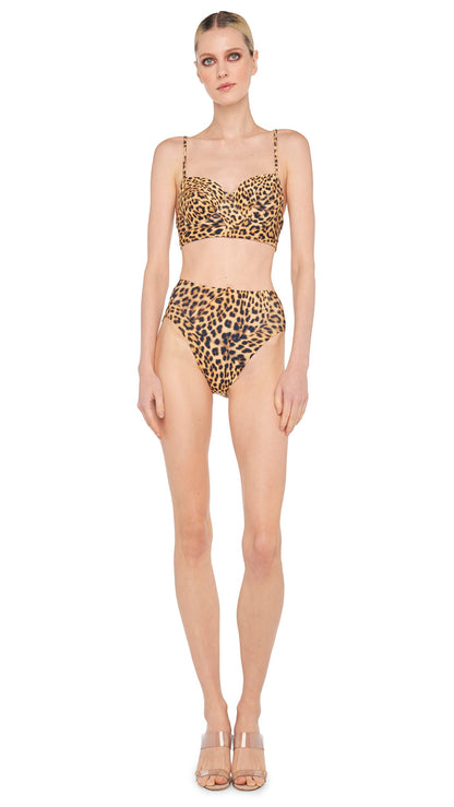 UNDERWIRE BOTTOM Cheetah Patch | Norma Kamali Women