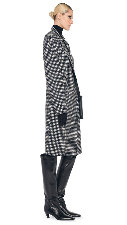 OVERSIZED DOUBLE BREASTED JACKET Large Houndstooth | Norma Kamali Women
