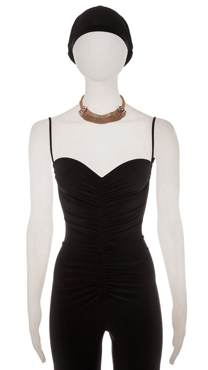 BRASS TIERED CHOKER WITH DETAIL Brass | Norma Kamali Women