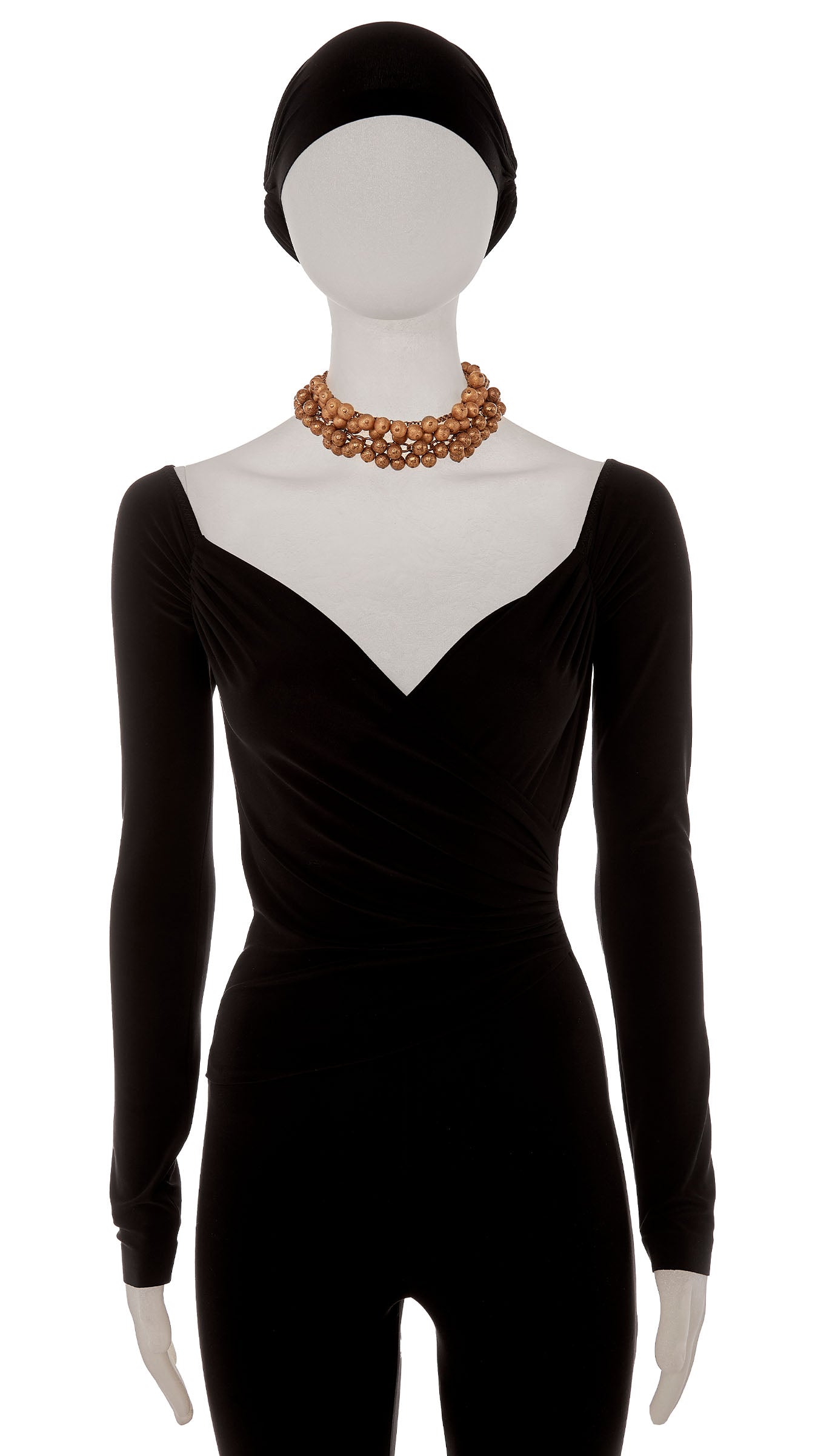 2-LAYERED BALL NECKLACES Brass | Norma Kamali Women
