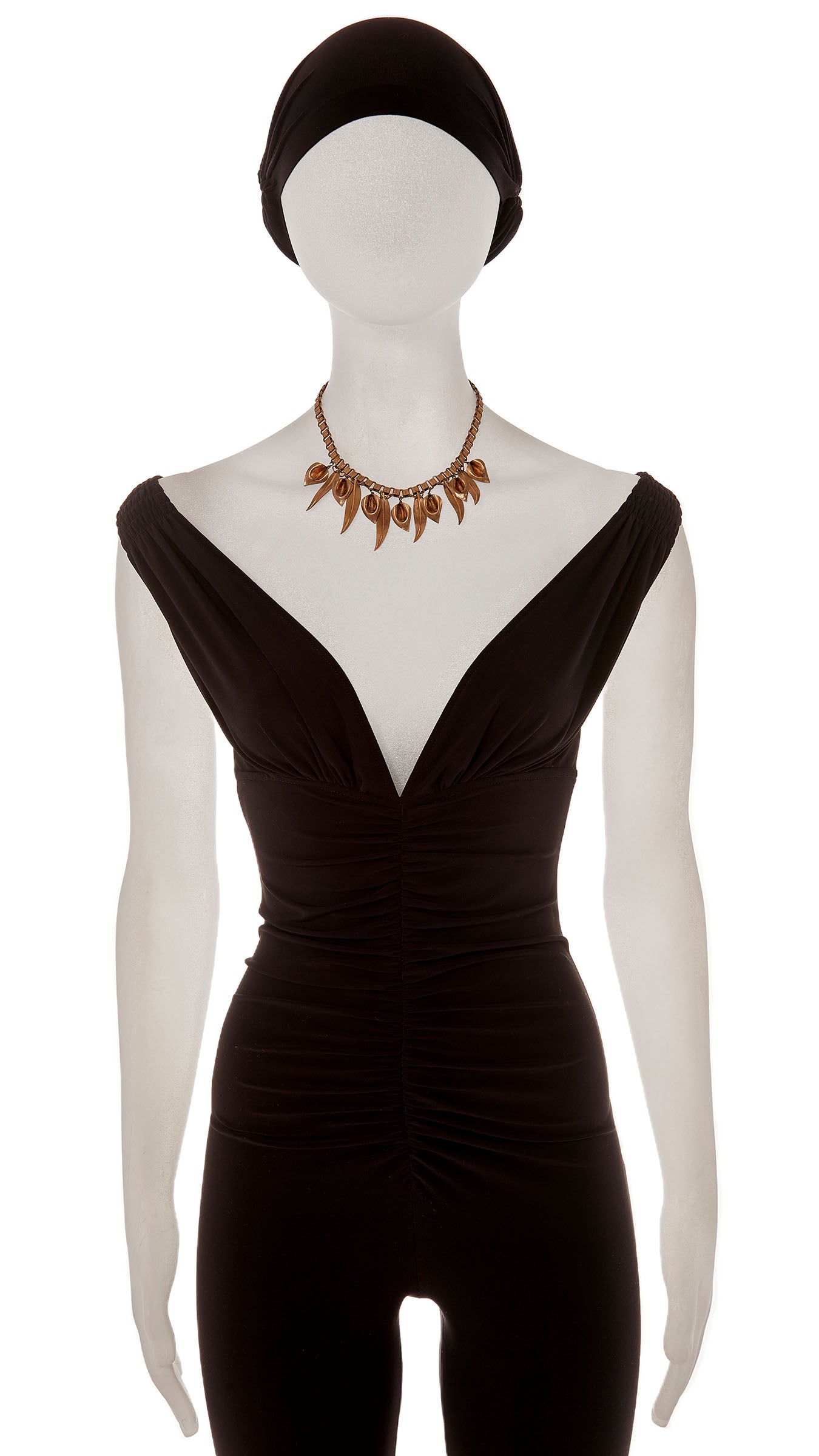 LEAF NECKLACE Brass | Norma Kamali Women