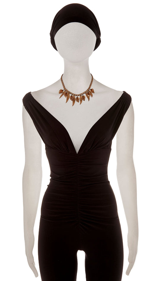 LEAF NECKLACE Brass | Norma Kamali Women