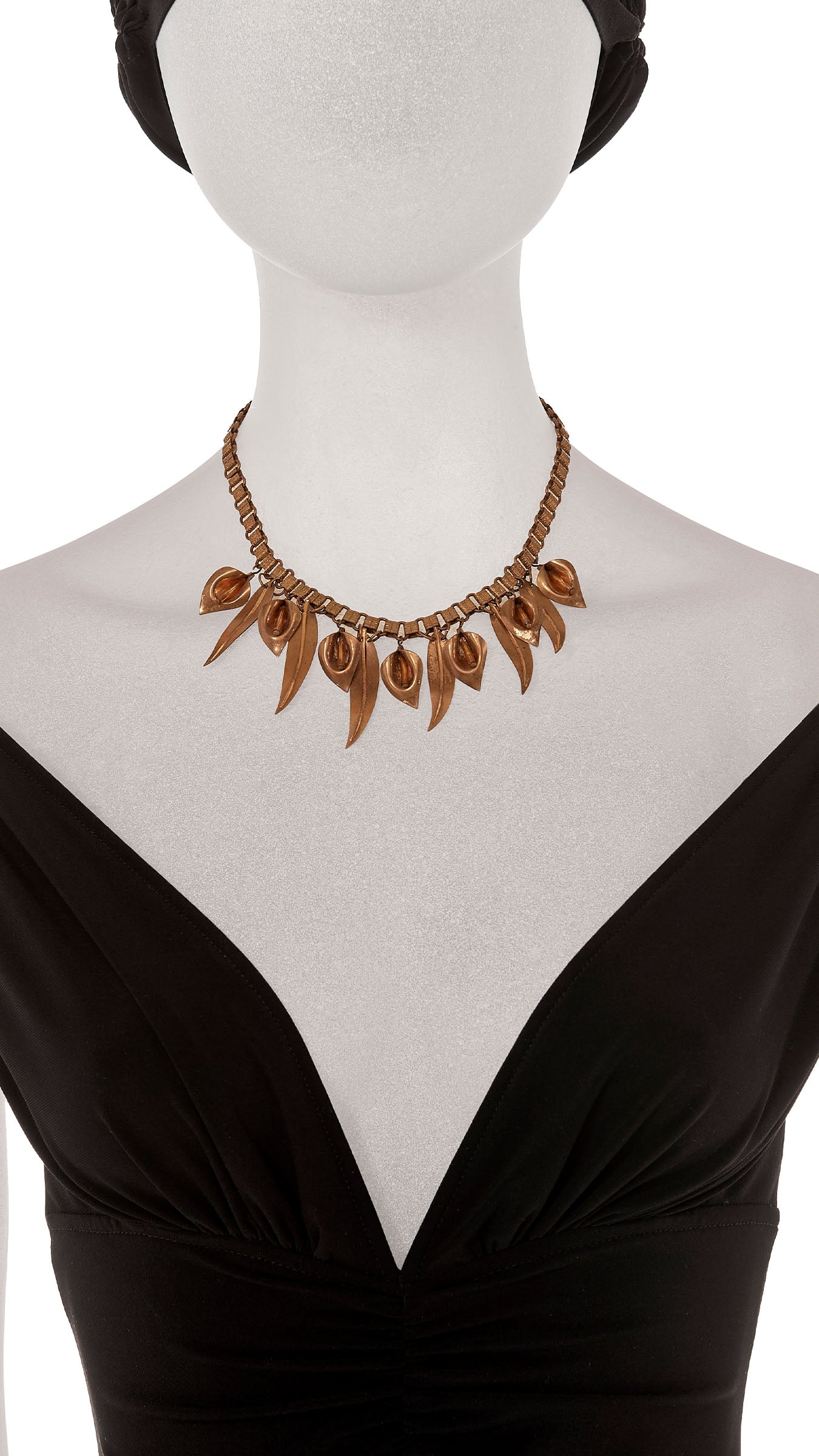 LEAF NECKLACE Brass | Norma Kamali Women