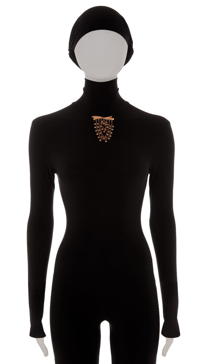 TIERED DROP BROOCH Brass | Norma Kamali Women
