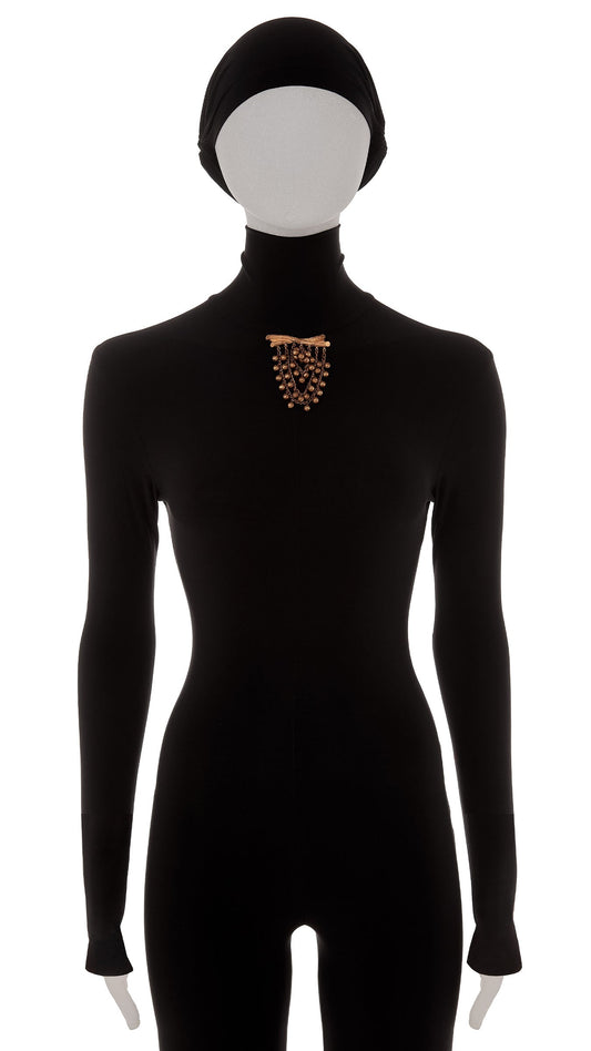 TIERED DROP BROOCH Brass | Norma Kamali Women