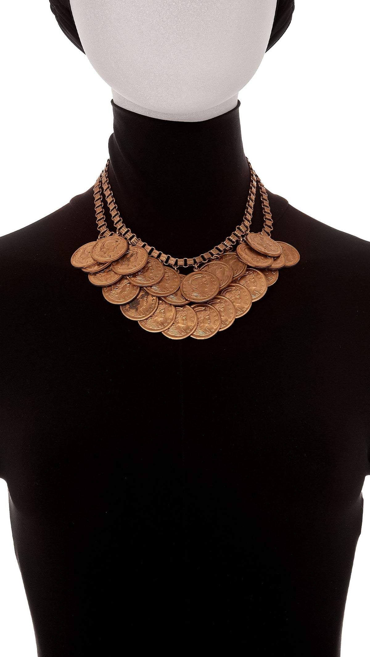 COIN NECKLACE DUAL BRACELET SET Brass | Norma Kamali Women