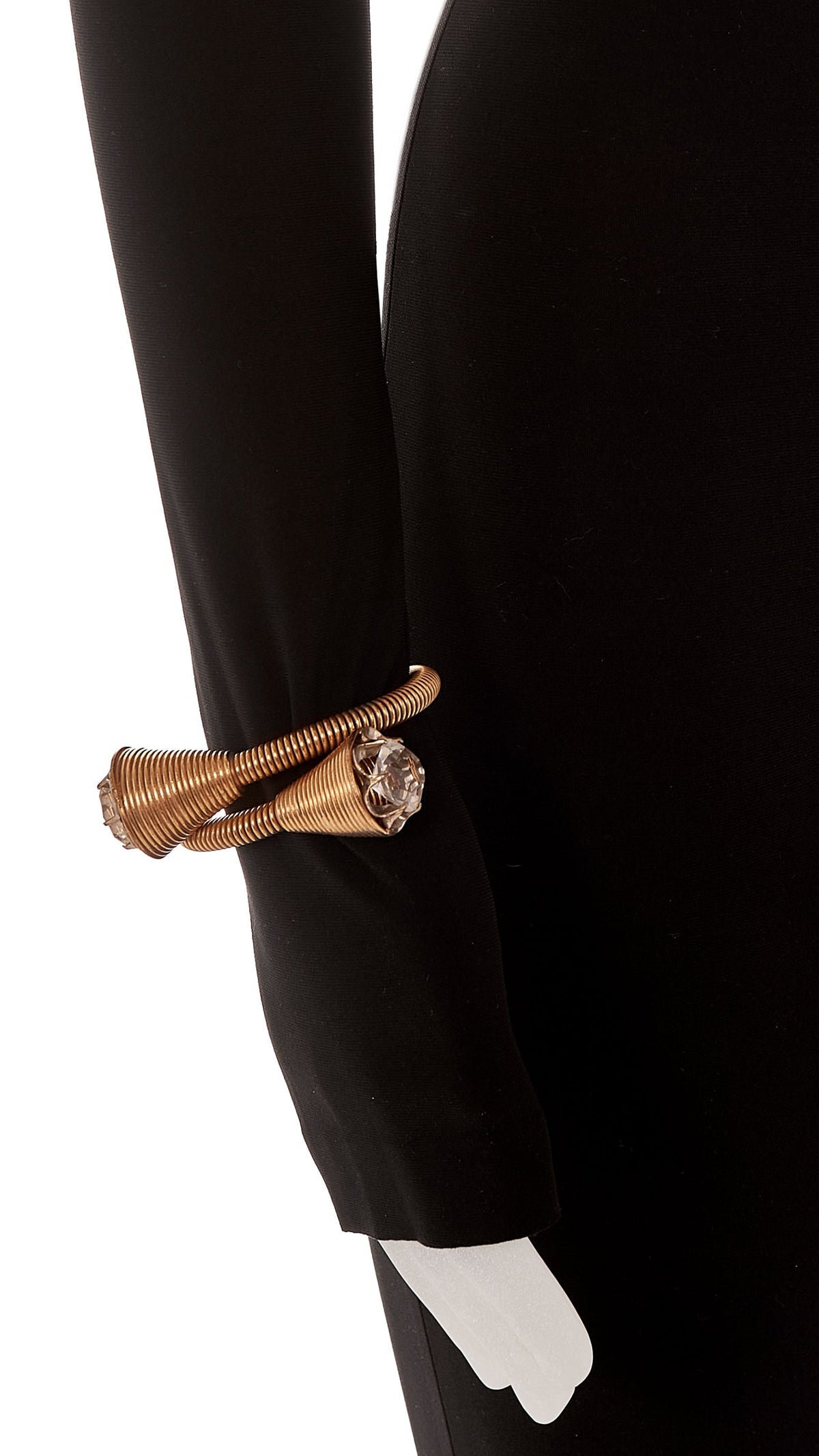 BANGLE WITH STONES Brass | Norma Kamali Women