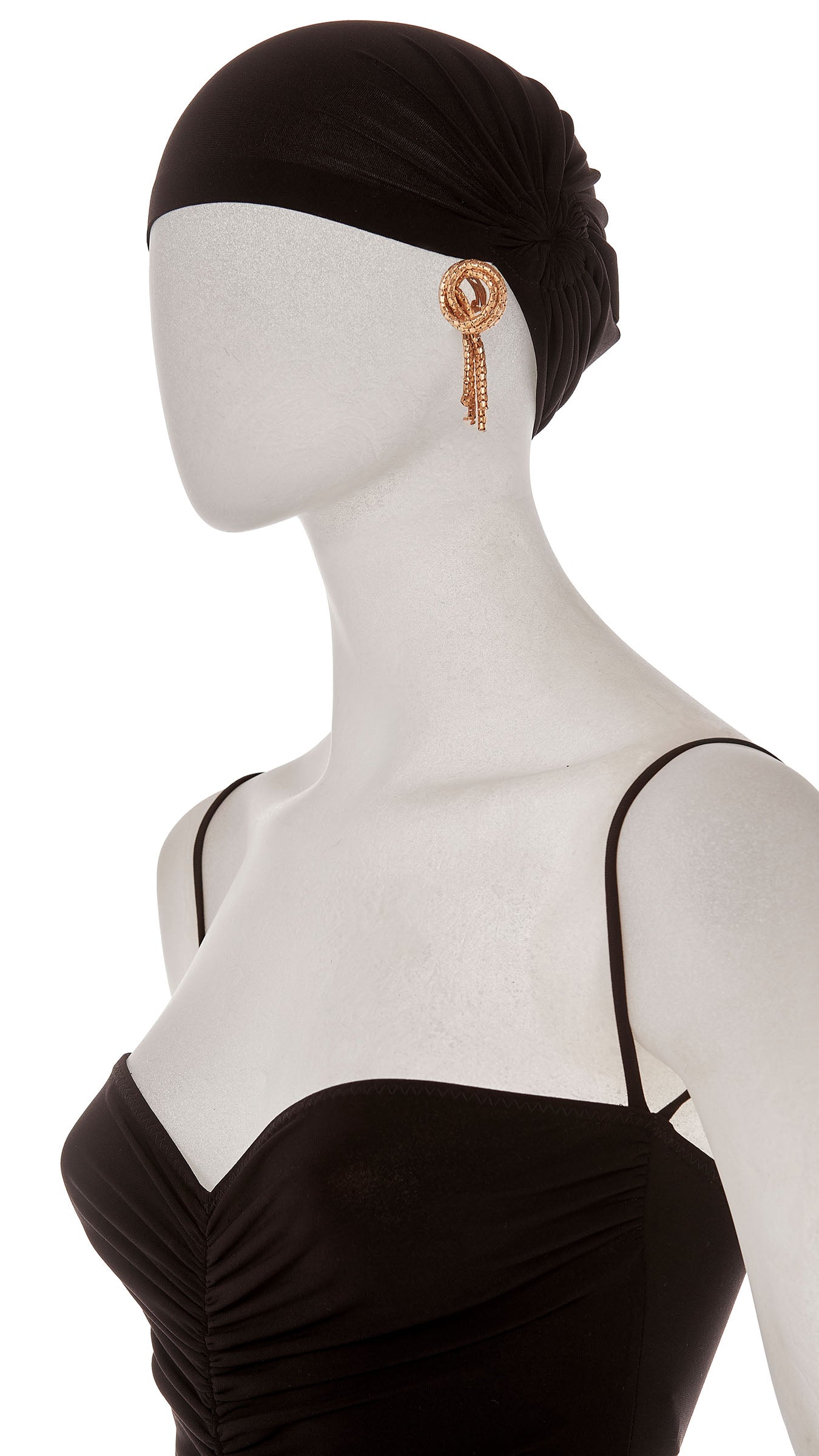 MESH KNOT DROP EARRINGS Gold | Norma Kamali Women
