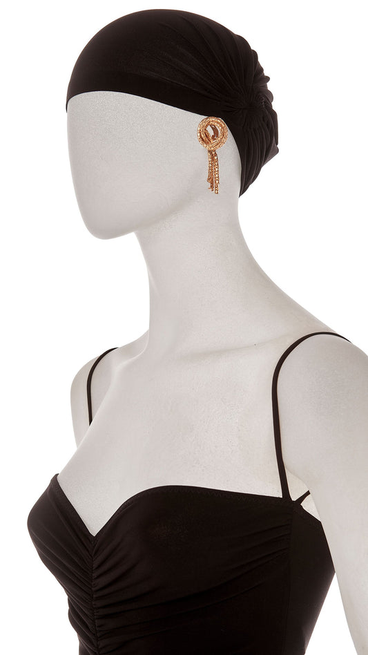 MESH KNOT DROP EARRINGS Gold | Norma Kamali Women
