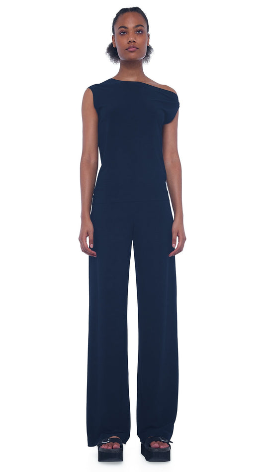 STRAIGHT LEG PANT True Navy | Norma Kamali Women