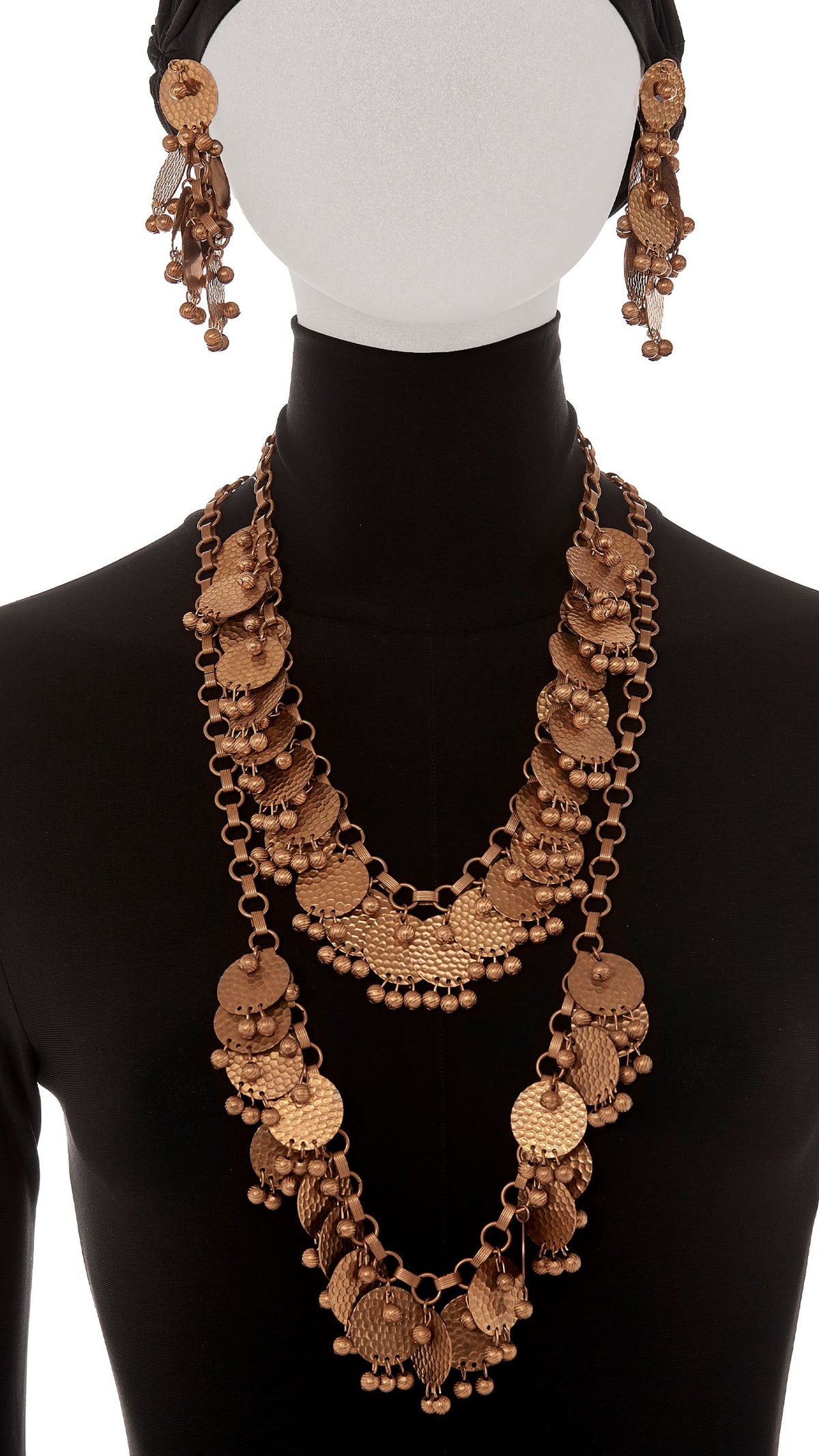 COIN NECKLACES, BRACELET AND EARRING SET Brass | Norma Kamali Women