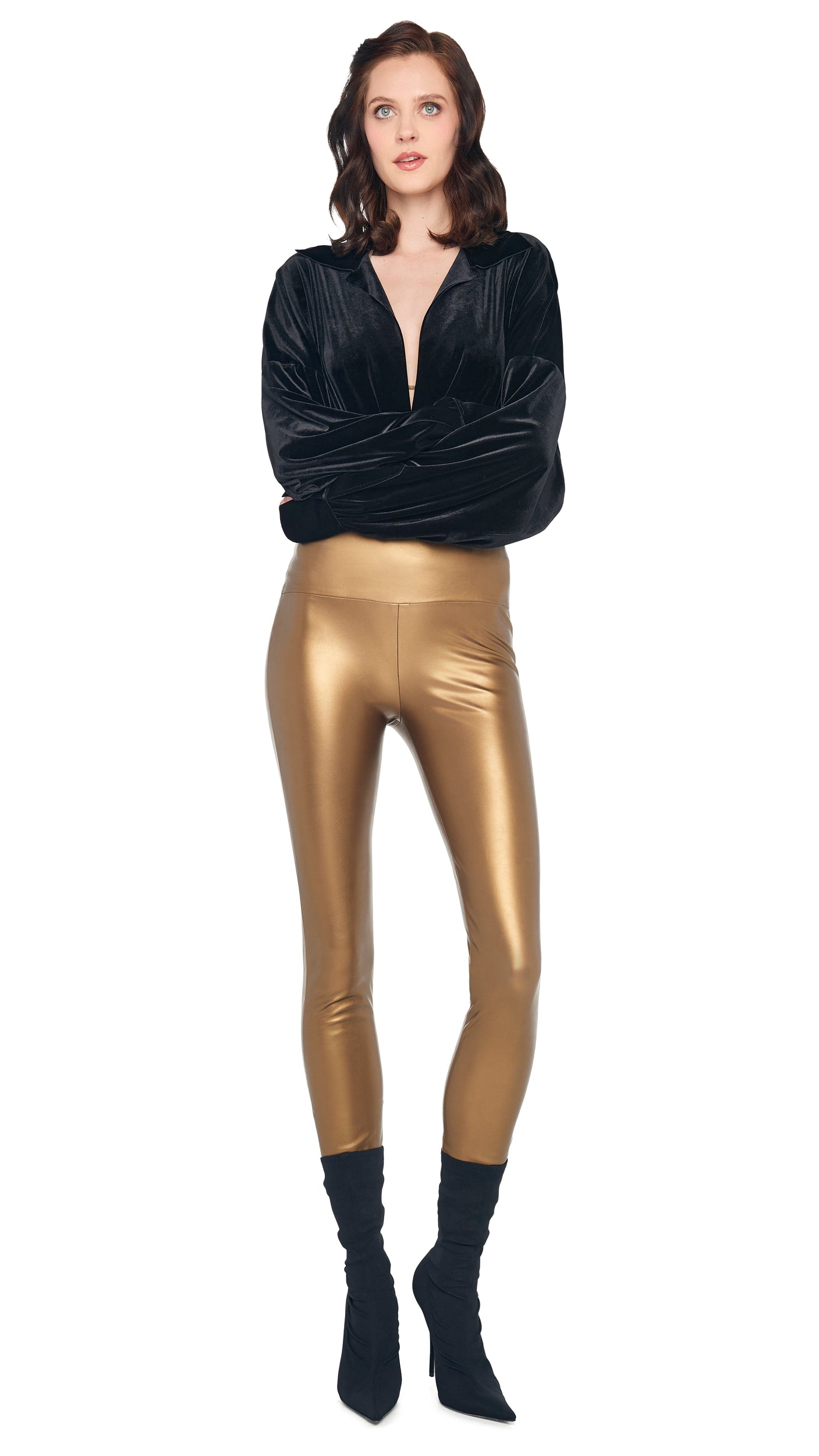 SUPER OS BF NK SHIRT BODYSUIT Black | Norma Kamali Women