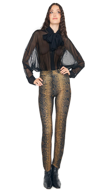 SUPER OS BF NK SHIRT BODYSUIT W/ BOW Black | Norma Kamali Women