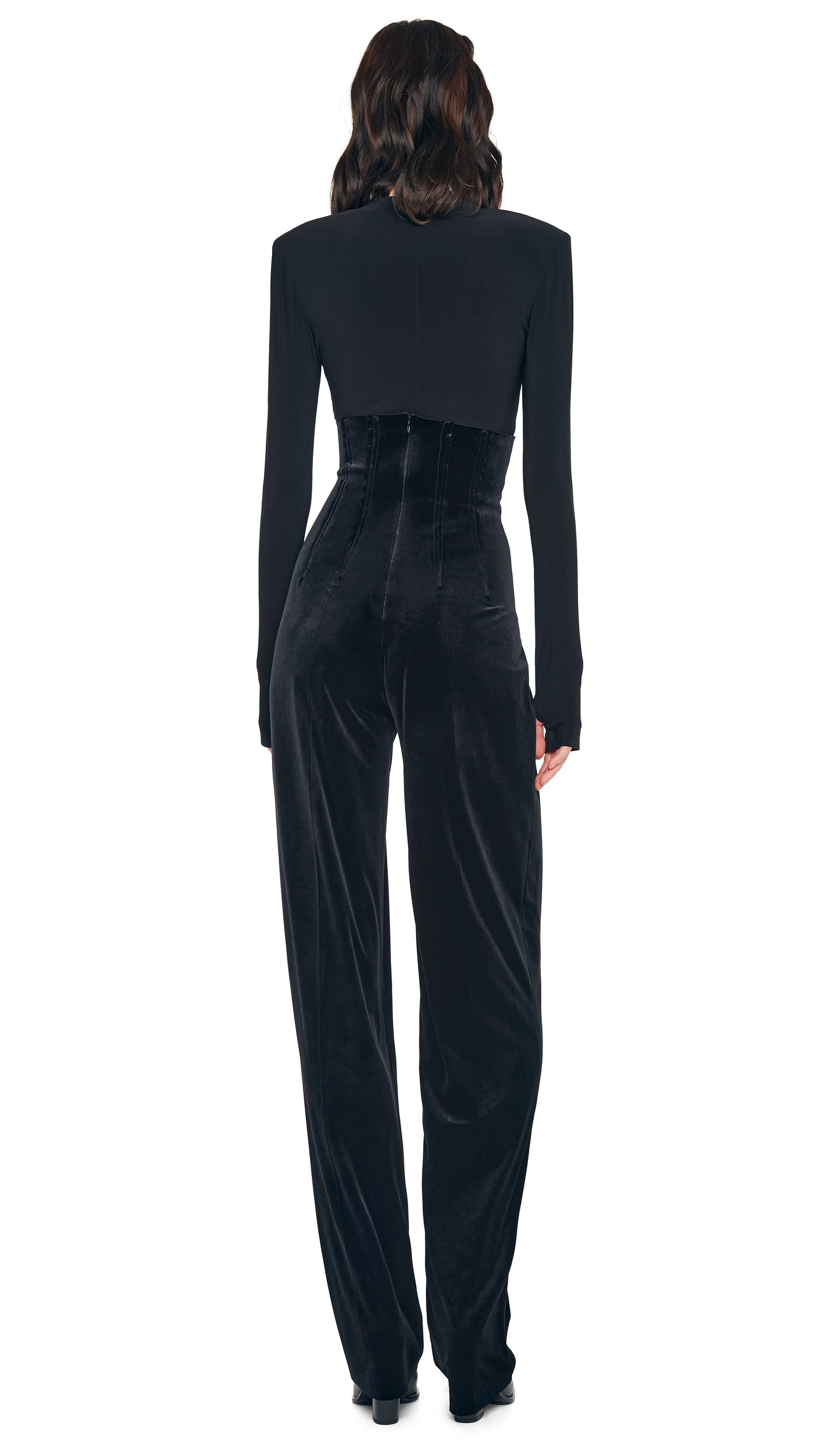 HIGH WAIST TAILORED PLEAT PANT Black | Norma Kamali Women