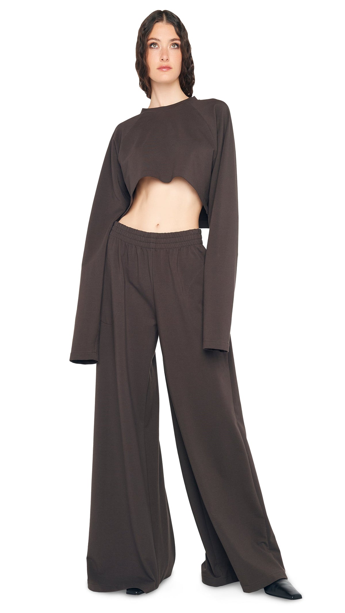 BOYFRIEND ELEPHANT SWEATPANT Espresso | Norma Kamali Women