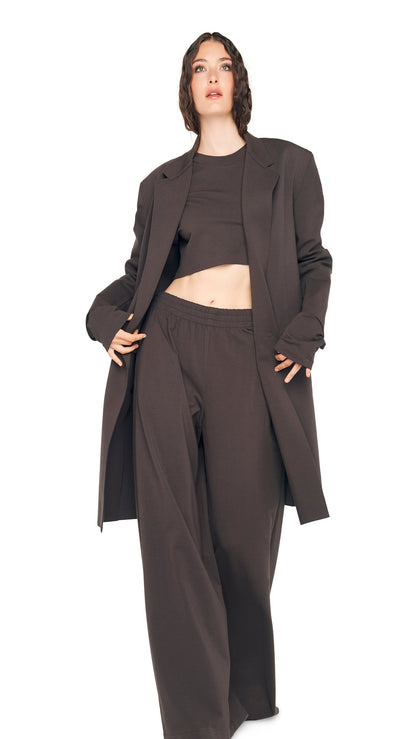 BOYFRIEND ELEPHANT SWEATPANT Espresso | Norma Kamali Women