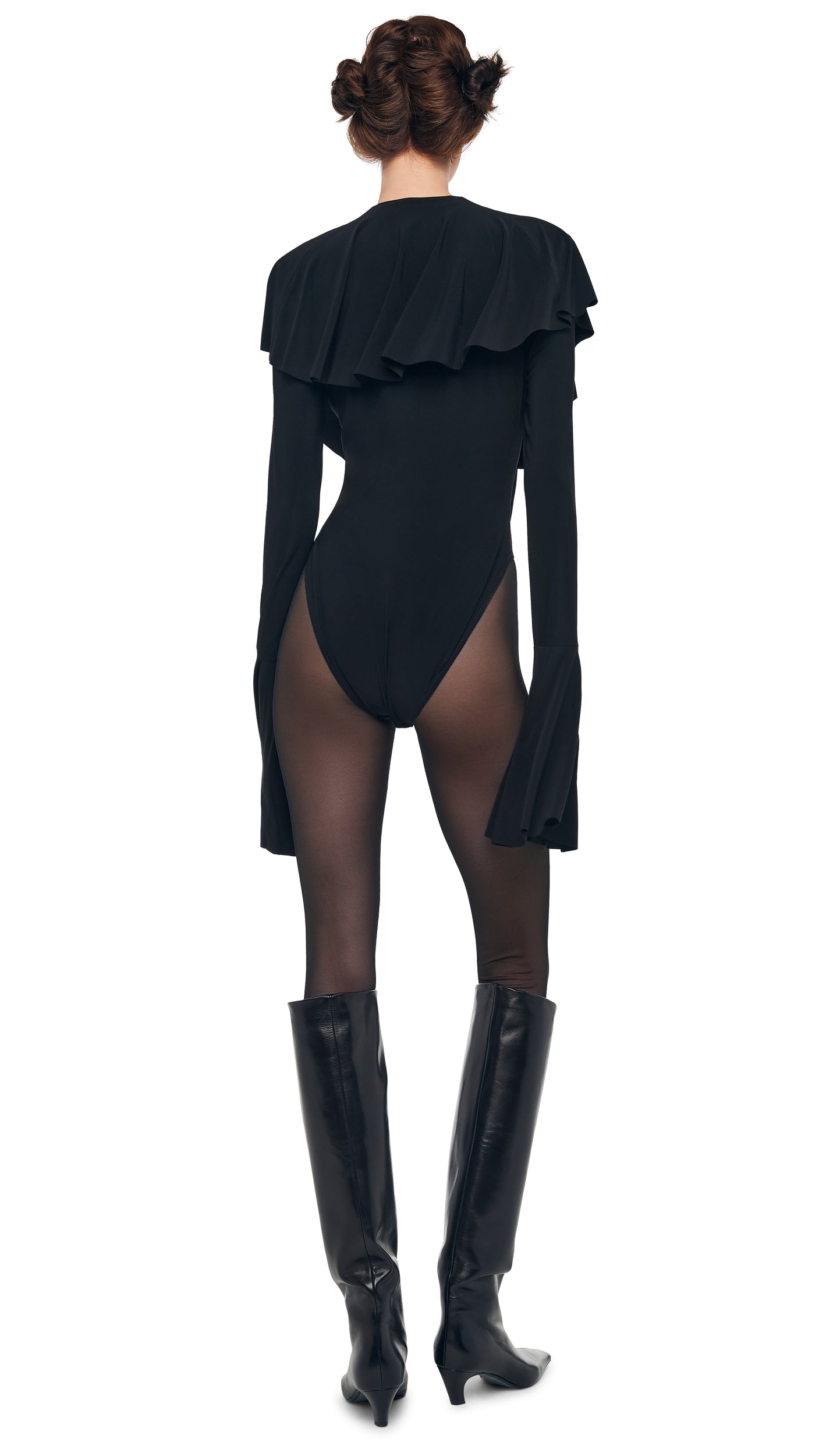 LEGGING W/ FOOTIE W/O WAISTBAND Black | Norma Kamali Women