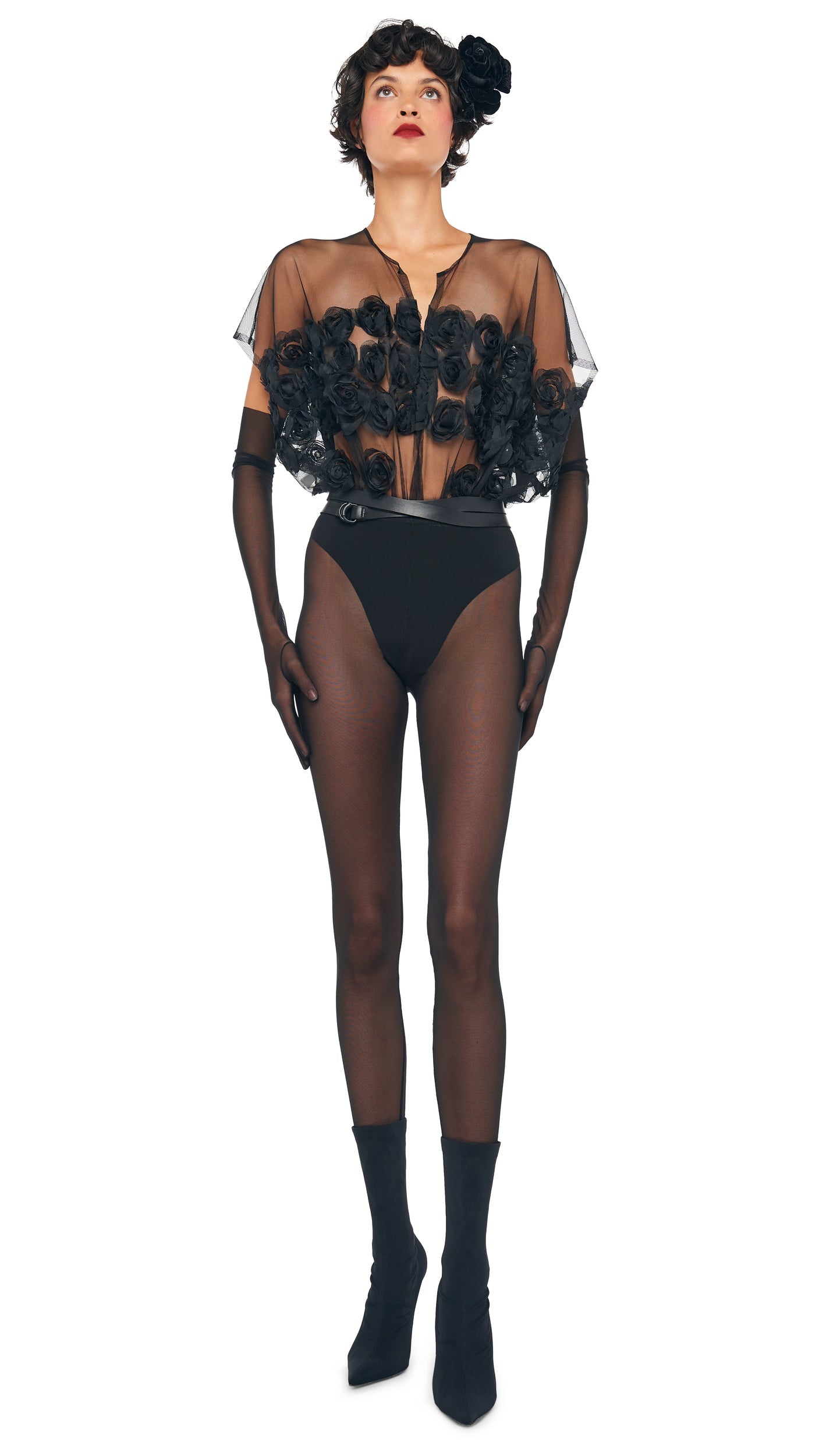 LEGGING W/ FOOTIE W/O WAISTBAND Black | Norma Kamali Women