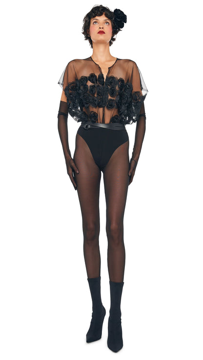 LEGGING W/ FOOTIE W/O WAISTBAND Black | Norma Kamali Women