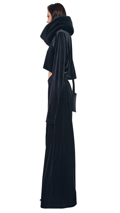OS RAGLAN SLEEVE CROPPED TOP Black | Norma Kamali Women