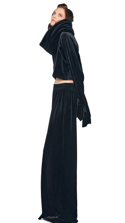 OS RAGLAN SLEEVE CROPPED TOP Black | Norma Kamali Women