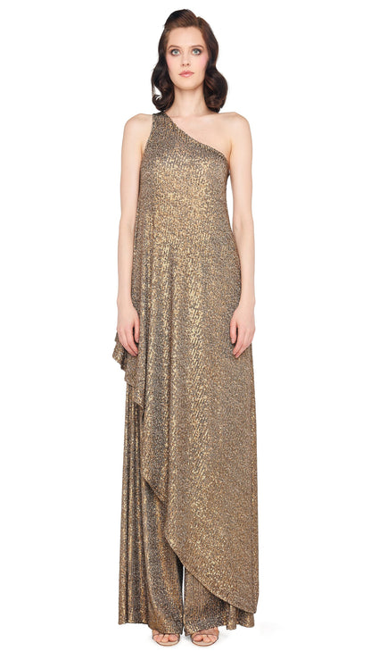 ONE SHOULDER DIAGONAL TUNIC Bronze | Norma Kamali Women
