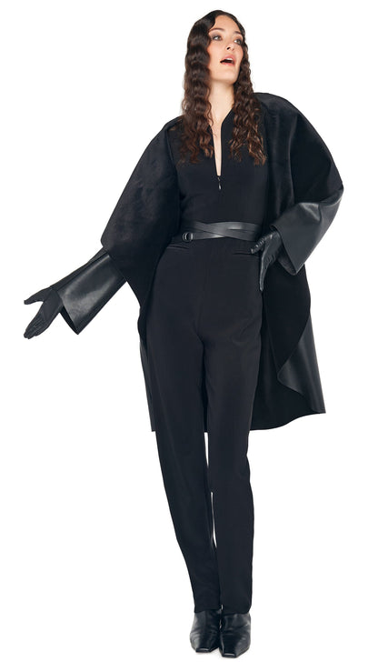 SHAWL COLLAR COAT REVERSIBLE Black | Norma Kamali Women