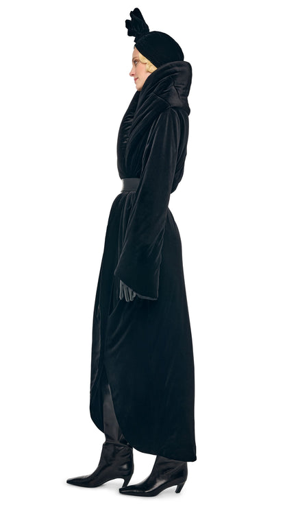 OS SHAWL COLLAR MAXI COAT Black | Norma Kamali Women