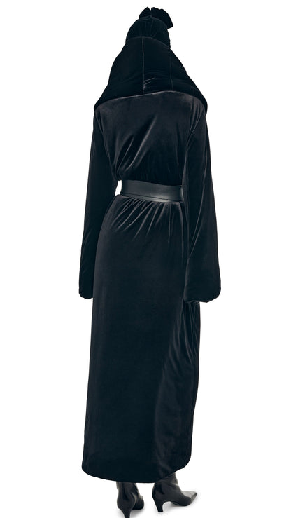 OS SHAWL COLLAR MAXI COAT Black | Norma Kamali Women