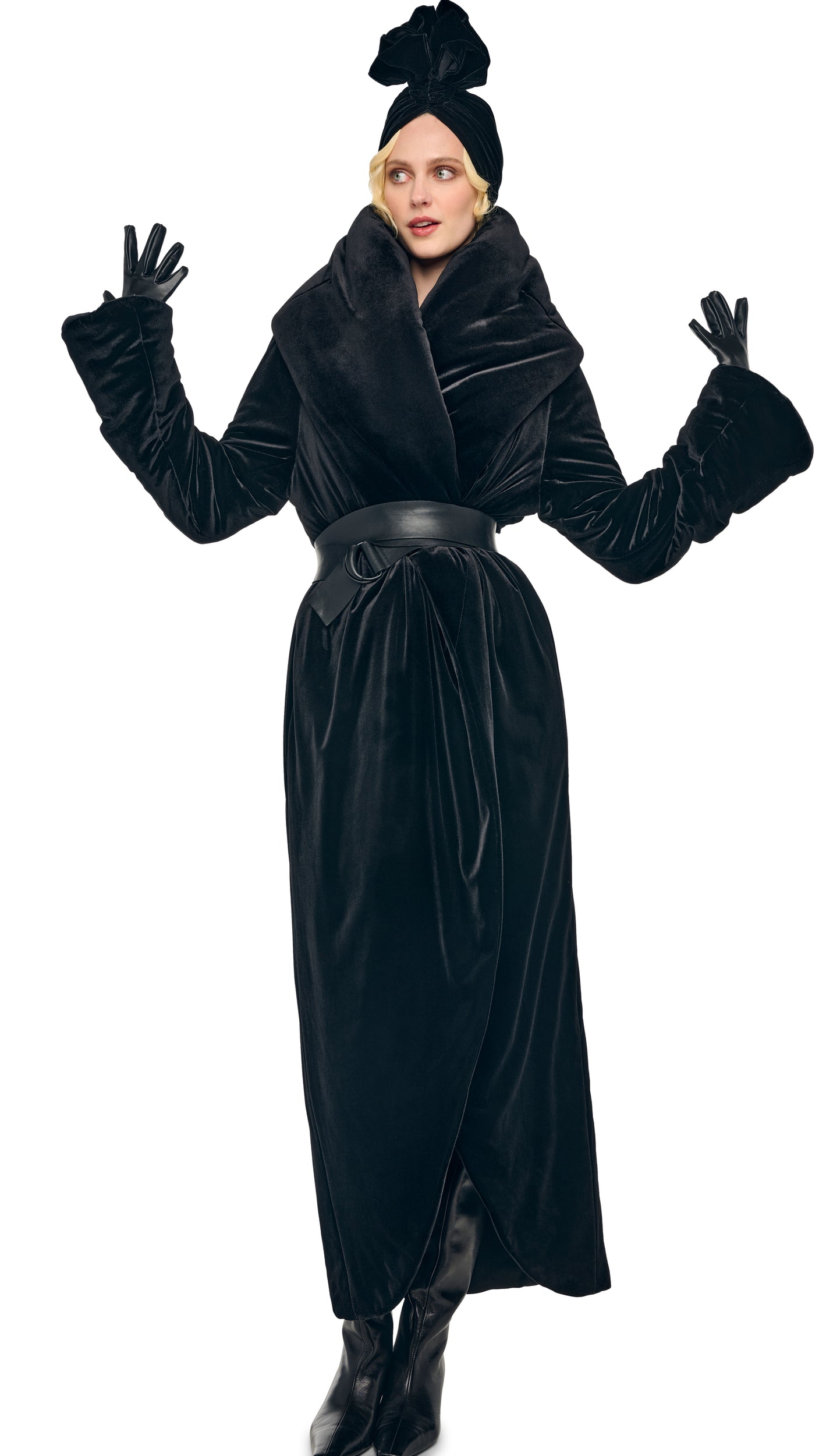 OS SHAWL COLLAR MAXI COAT Black | Norma Kamali Women