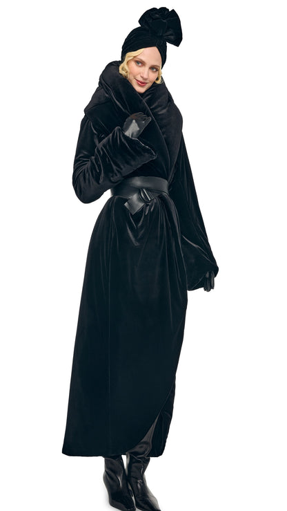 OS SHAWL COLLAR MAXI COAT Black | Norma Kamali Women
