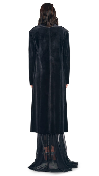 OVERSIZED DOUBLE BREASTED COAT Black | Norma Kamali Women