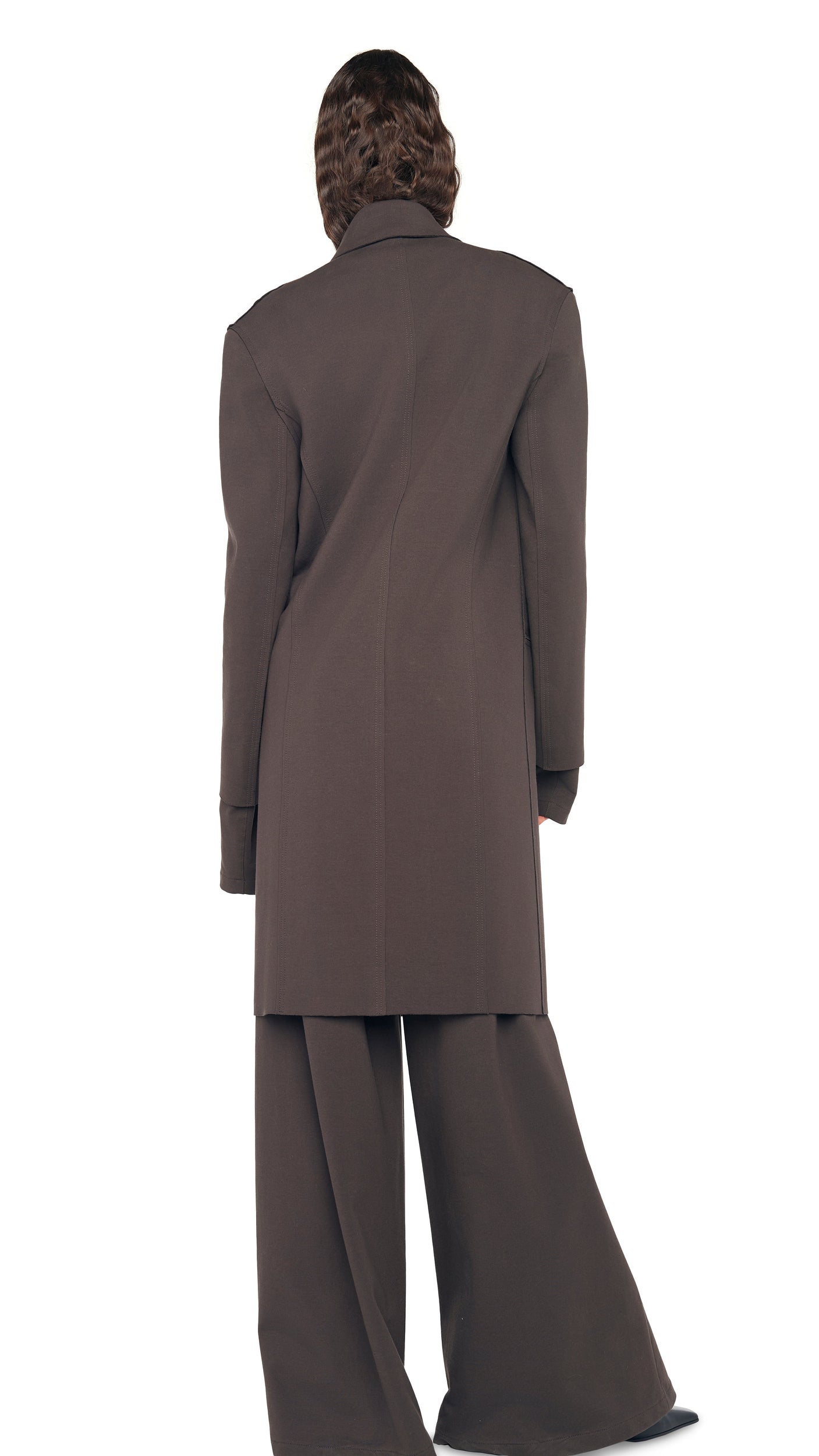 OVERSIZED DOUBLE BREASTED JACKET Espresso | Norma Kamali Women