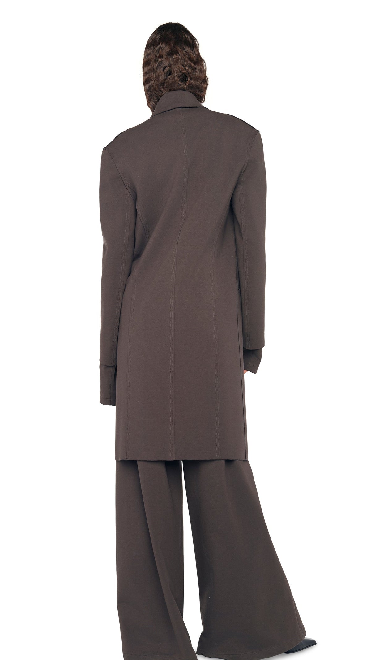OVERSIZED DOUBLE BREASTED JACKET Espresso | Norma Kamali Women