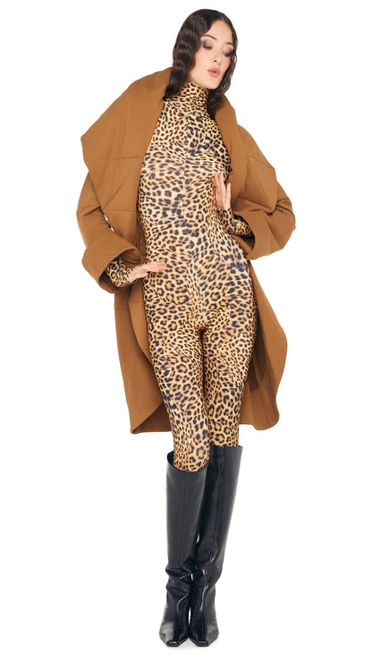 SHAWL COLLAR COAT Bronze | Norma Kamali Women