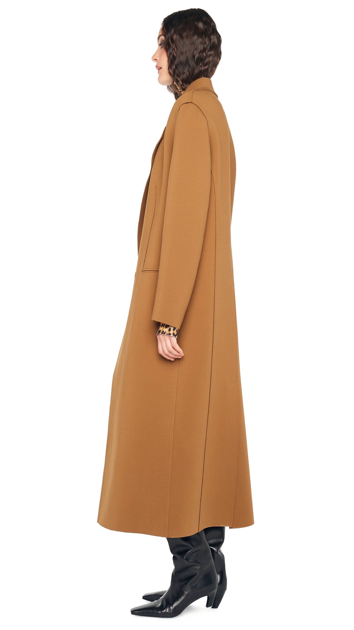 OVERSIZED DOUBLE BREASTED COAT Bronze | Norma Kamali Women