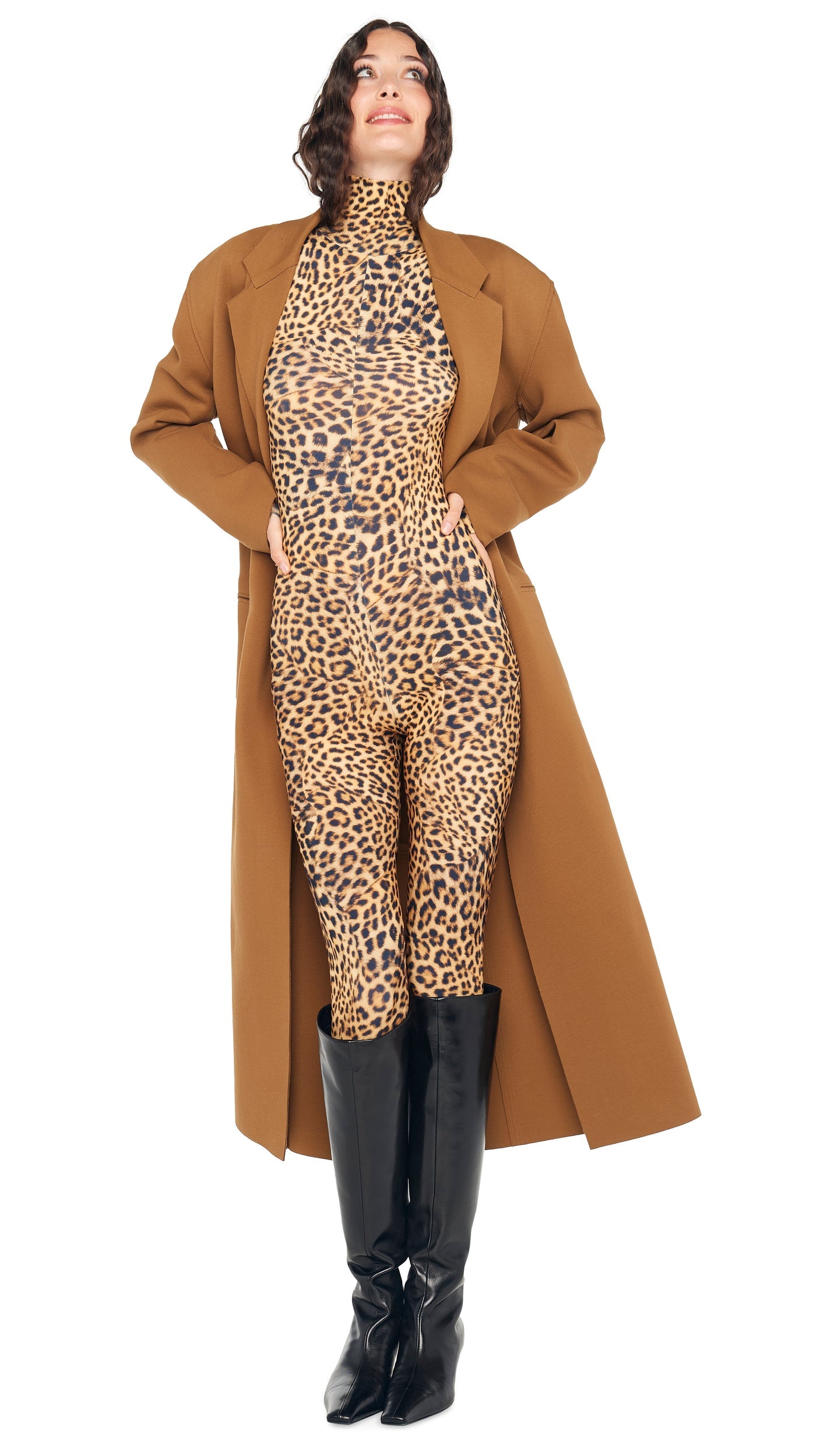 OVERSIZED DOUBLE BREASTED COAT Bronze | Norma Kamali Women