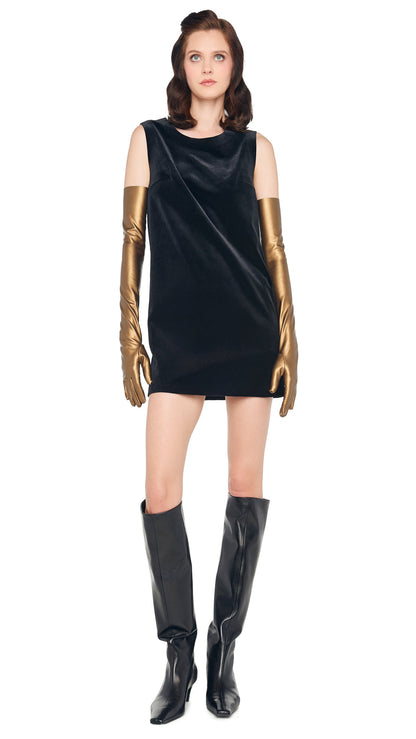 SLEEVELESS MINI DRESS Black | Norma Kamali Women