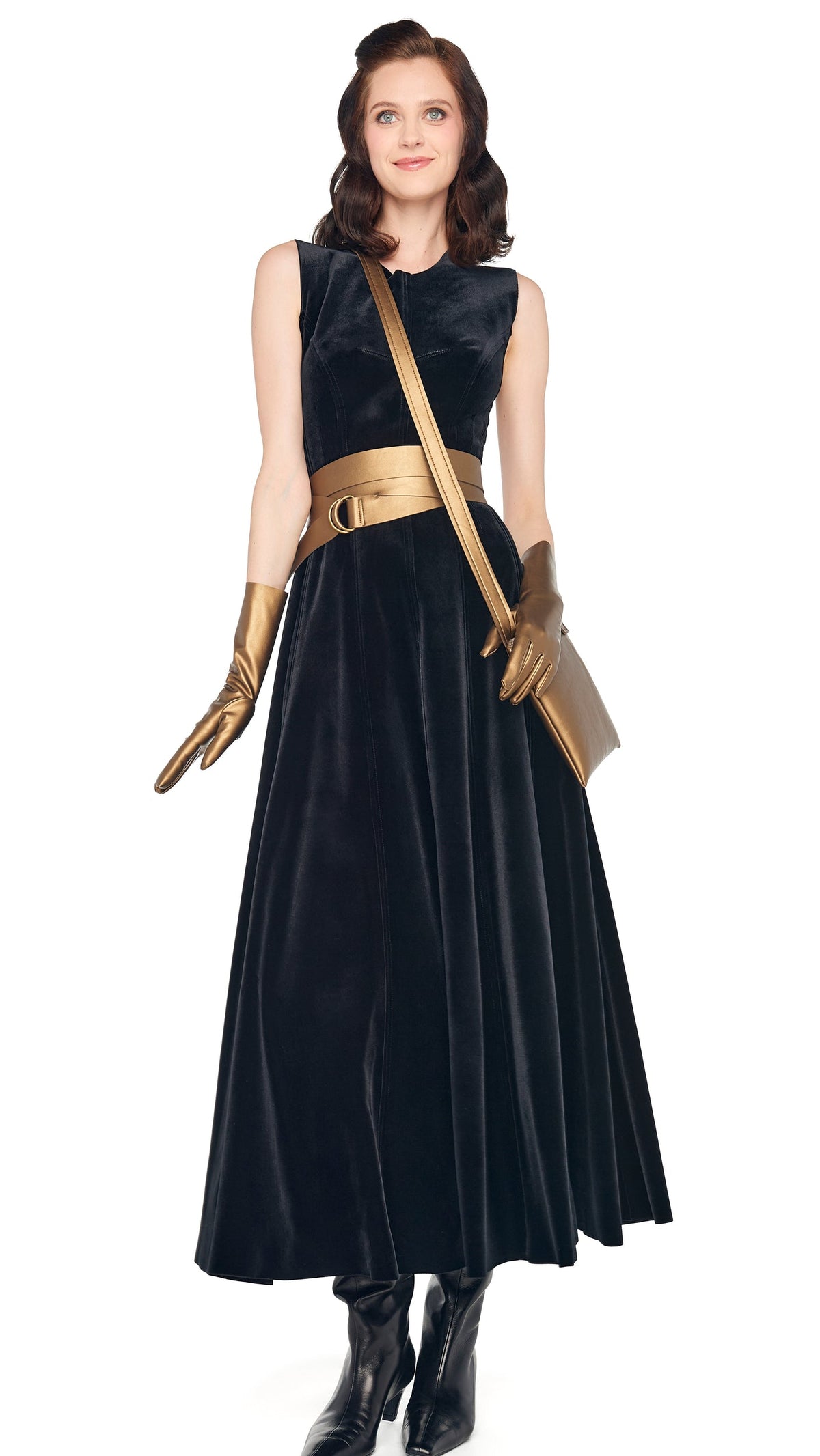 SLEEVELESS LONG GRACE DRESS Black | Norma Kamali Women