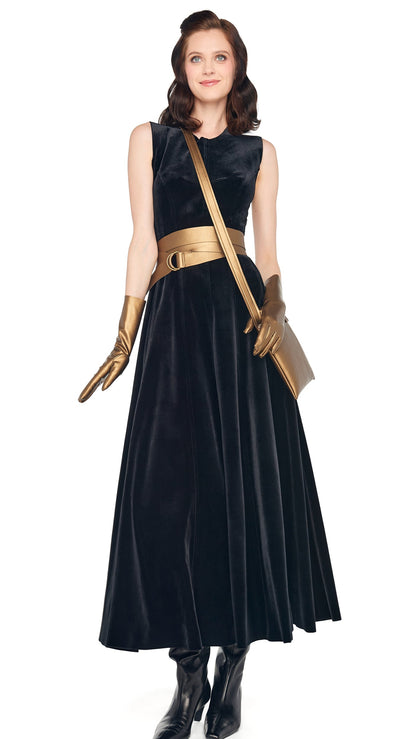 SLEEVELESS LONG GRACE DRESS Black | Norma Kamali Women