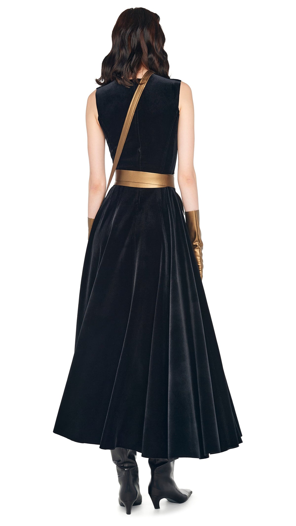 SLEEVELESS LONG GRACE DRESS Black | Norma Kamali Women