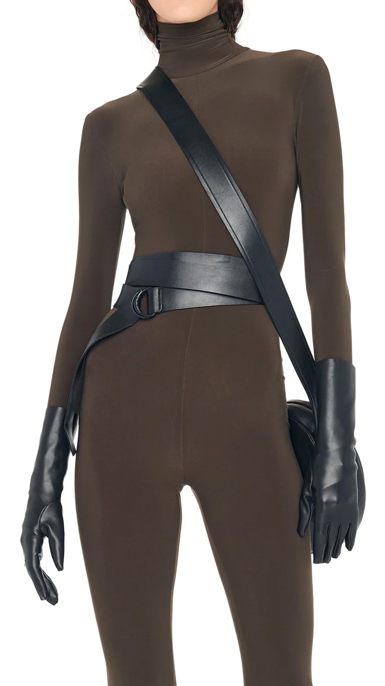 CROSSOVER CIRCLE BAG SMALL Black | Norma Kamali Women