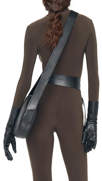 CROSSOVER CIRCLE BAG SMALL Black | Norma Kamali Women