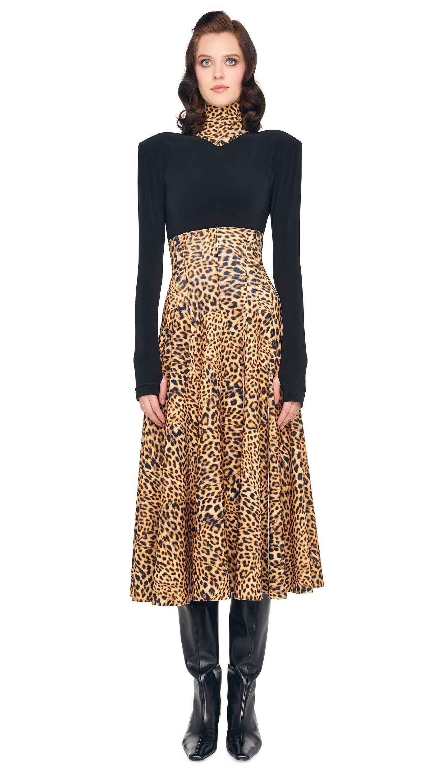 GRACE SKIRT Cheetah Patch | Norma Kamali Women