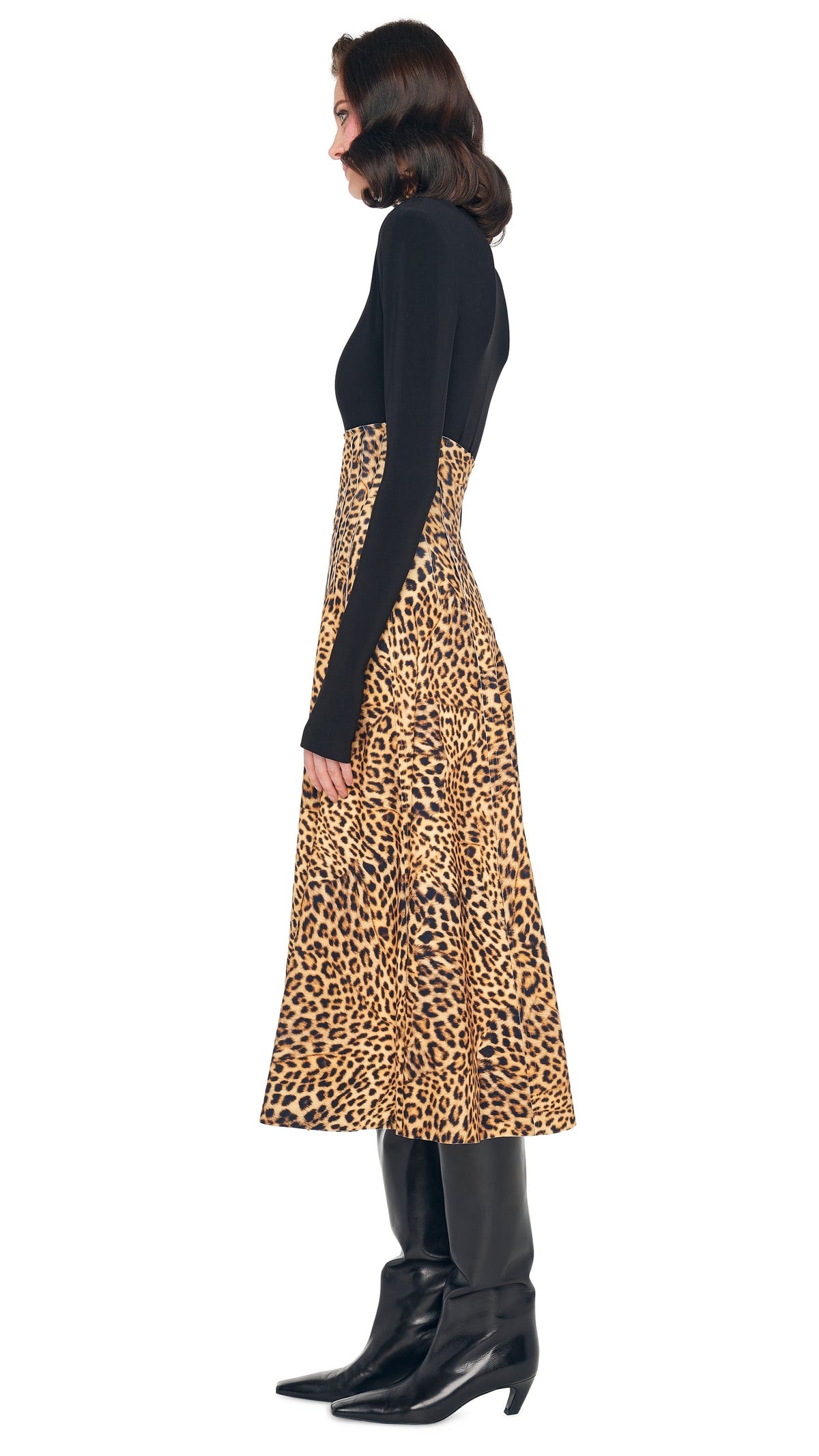 GRACE SKIRT Cheetah Patch | Norma Kamali Women