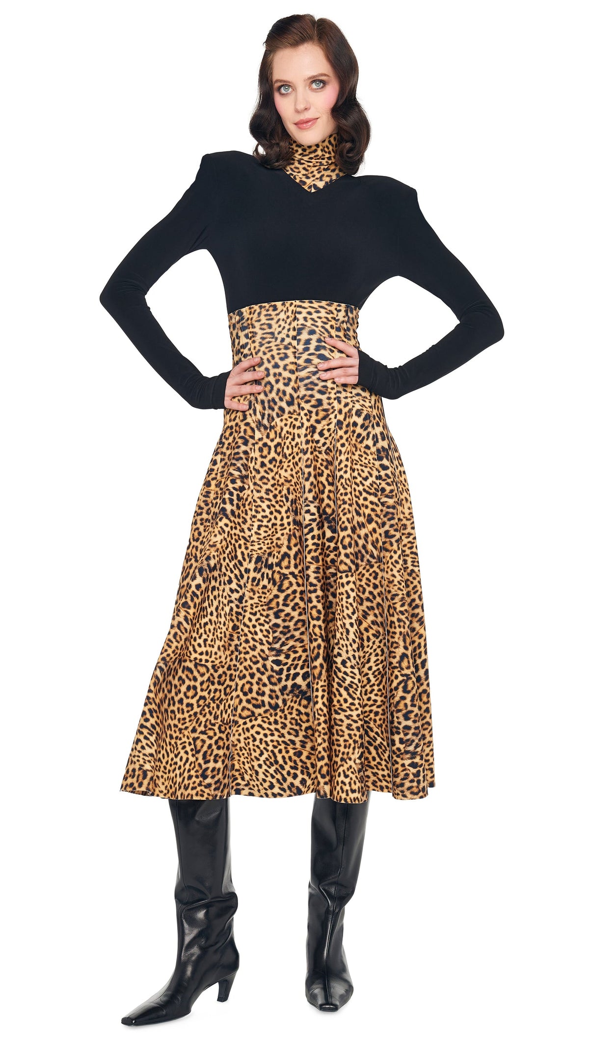 GRACE SKIRT Cheetah Patch | Norma Kamali Women