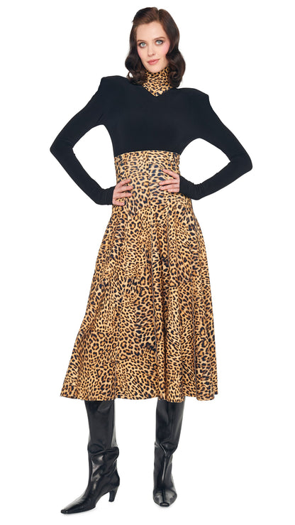 GRACE SKIRT Cheetah Patch | Norma Kamali Women