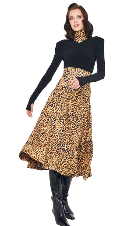 GRACE SKIRT Cheetah Patch | Norma Kamali Women