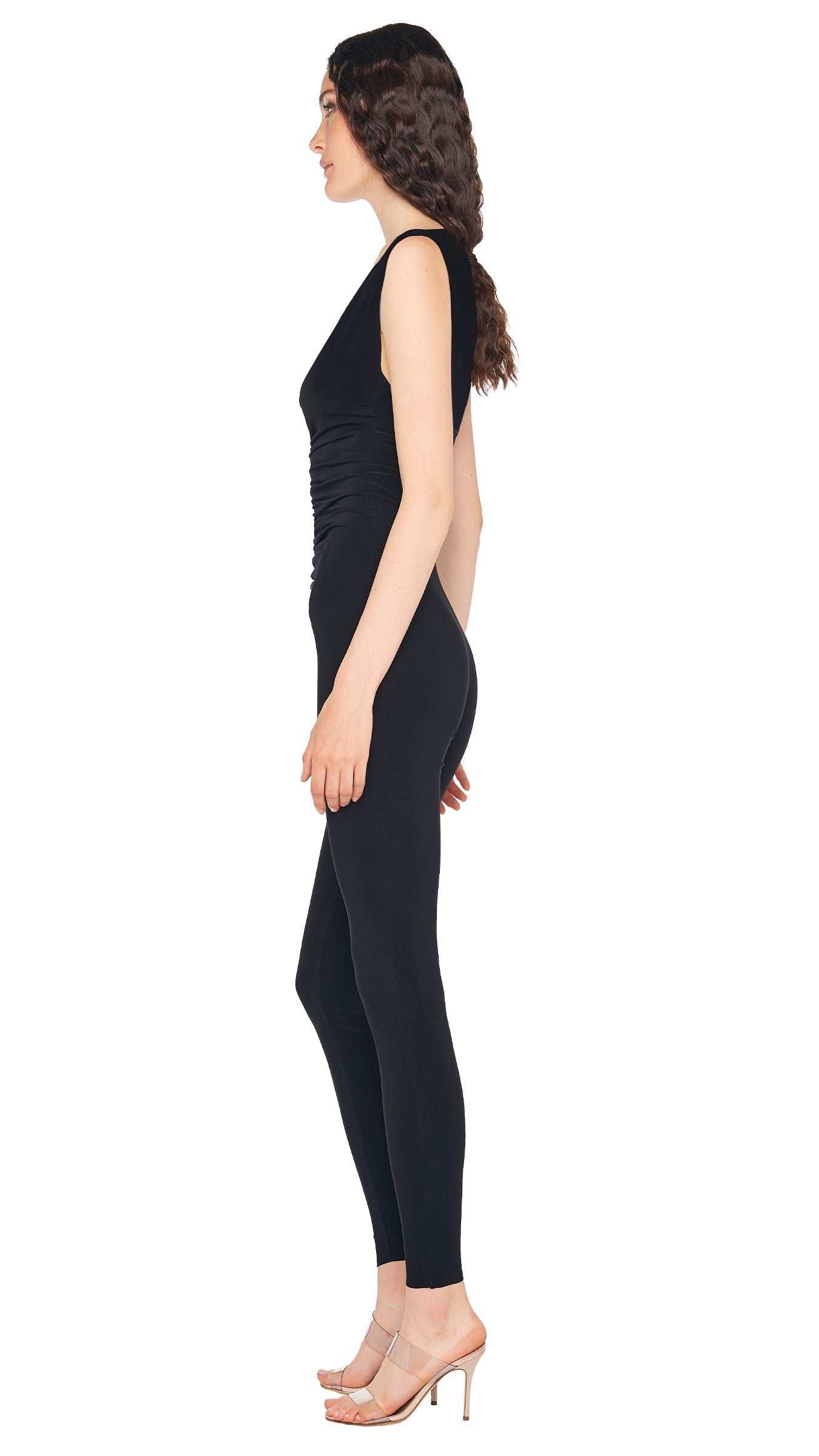 TARA SHIRRED FRONT CATSUIT  | Norma Kamali Women