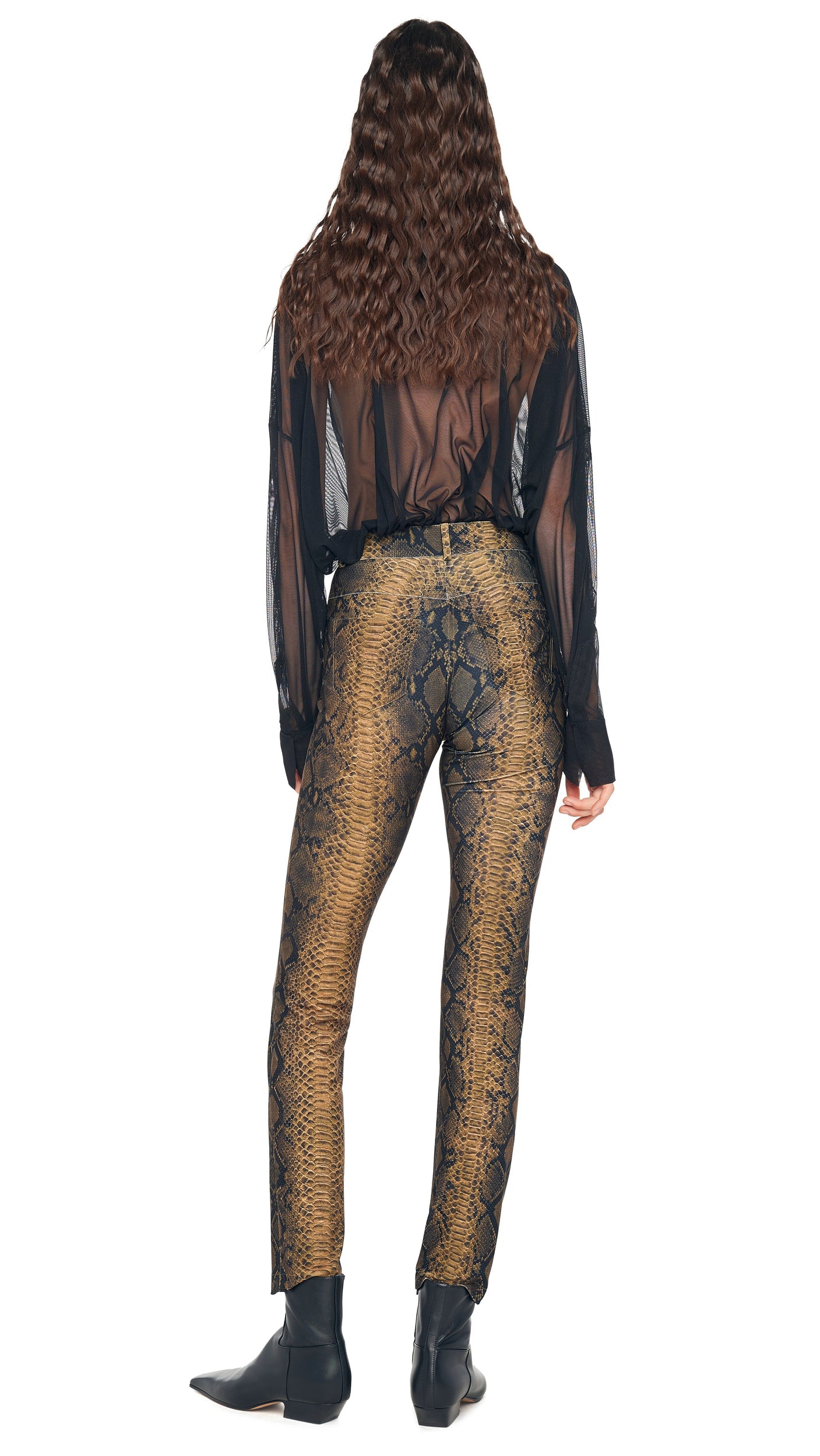 HIGH WAIST PENCIL JEAN Python | Norma Kamali Women